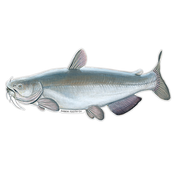 Blue Catfish Style-A Fish Decals & Stickers
