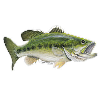 Largemouth Bass Fish Decals & Stickers | Saber-Tooth Co.